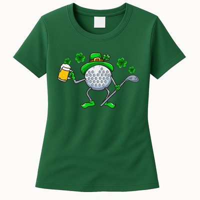 St Patricks Day Golf Golfing Irish Golfer Beer Humor Womens T-Shirt