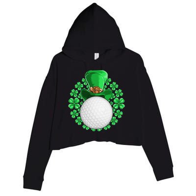 St Patricks Day Golfing Golf Clover Crop Fleece Hoodie