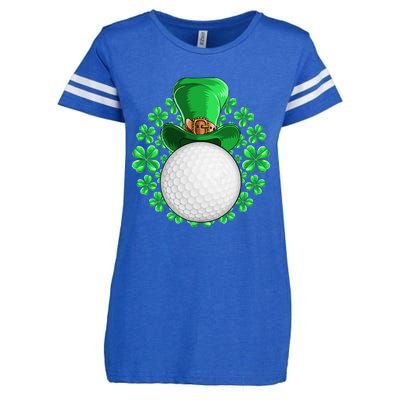 St Patricks Day Golfing Golf Clover Enza Ladies Jersey Football T-Shirt