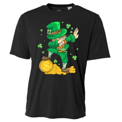 St Patrick Day Dabbing Leprechaun Irish Gift Cooling Performance Crew T-Shirt