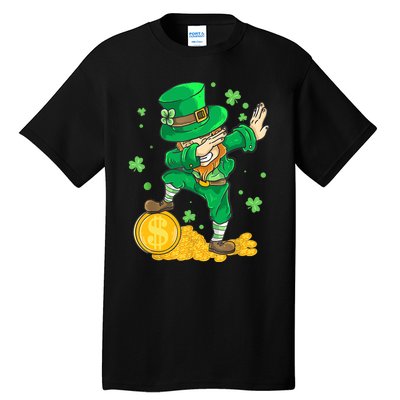 St Patrick Day Dabbing Leprechaun Irish Gift Tall T-Shirt