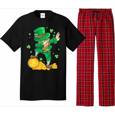 St Patrick Day Dabbing Leprechaun Irish Gift Pajama Set