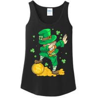 St Patrick Day Dabbing Leprechaun Irish Gift Ladies Essential Tank