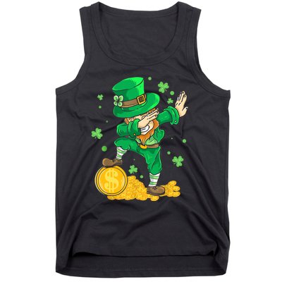 St Patrick Day Dabbing Leprechaun Irish Gift Tank Top