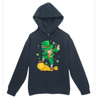 St Patrick Day Dabbing Leprechaun Irish Gift Urban Pullover Hoodie