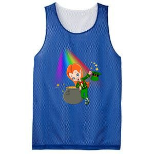 St Patrick's Day Shamrock Leprechaun Rainbow Cute Gift Mesh Reversible Basketball Jersey Tank