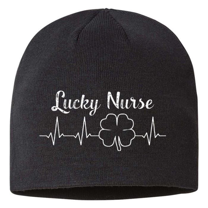 St Patrick's Day Nurse 4 Leaf Clover St Paddy's Gift Sustainable Beanie