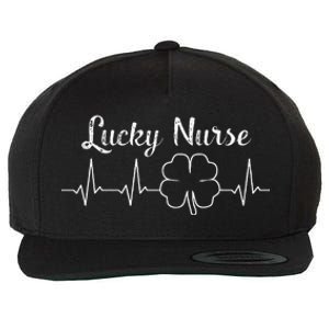 St Patrick's Day Nurse 4 Leaf Clover St Paddy's Gift Wool Snapback Cap