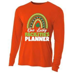 St Patricks Day One Lucky Facilities Planner Gift Cooling Performance Long Sleeve Crew