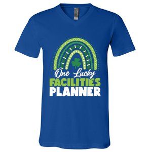 St Patricks Day One Lucky Facilities Planner Gift V-Neck T-Shirt