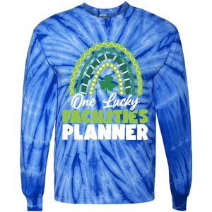 St Patricks Day One Lucky Facilities Planner Gift Tie-Dye Long Sleeve Shirt