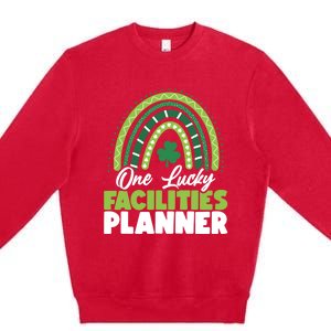 St Patricks Day One Lucky Facilities Planner Gift Premium Crewneck Sweatshirt