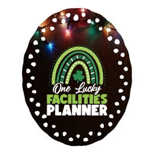 St Patricks Day One Lucky Facilities Planner Gift Ceramic Oval Ornament