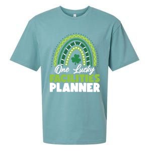 St Patricks Day One Lucky Facilities Planner Gift Sueded Cloud Jersey T-Shirt