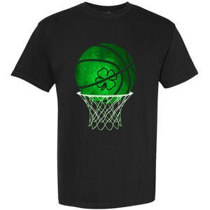 St Patricks day Shamrock Basketball Irish Garment-Dyed Heavyweight T-Shirt