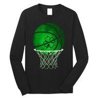 St Patricks day Shamrock Basketball Irish Long Sleeve Shirt