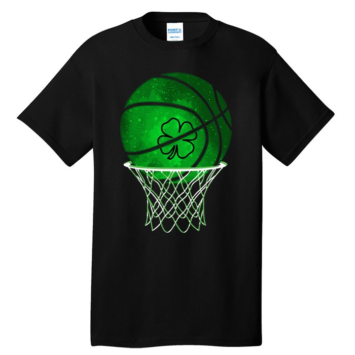 St Patricks day Shamrock Basketball Irish Tall T-Shirt