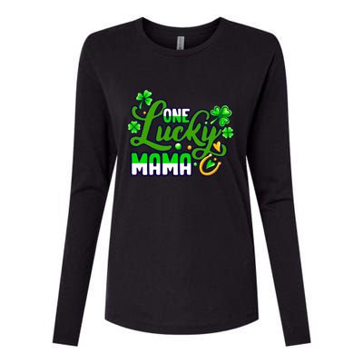 St Patrick's Day Green Shamrock Mother Mom Lucky Mama Cute Gift Womens Cotton Relaxed Long Sleeve T-Shirt