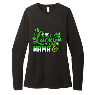 St Patrick's Day Green Shamrock Mother Mom Lucky Mama Cute Gift Womens CVC Long Sleeve Shirt