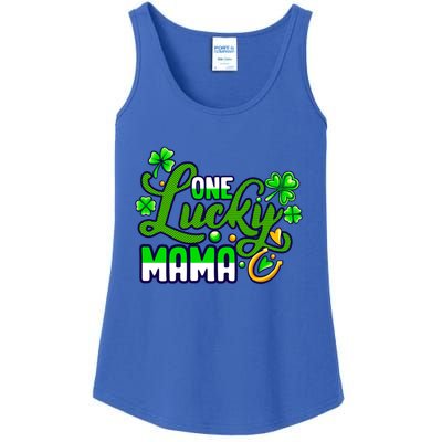 St Patrick's Day Green Shamrock Mother Mom Lucky Mama Cute Gift Ladies Essential Tank