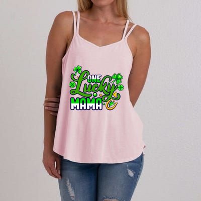 St Patrick's Day Green Shamrock Mother Mom Lucky Mama Cute Gift Women's Strappy Tank