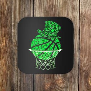 St Patricks Day Shamrock Basketball Irish Coaster