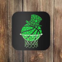 St Patricks Day Shamrock Basketball Irish Coaster