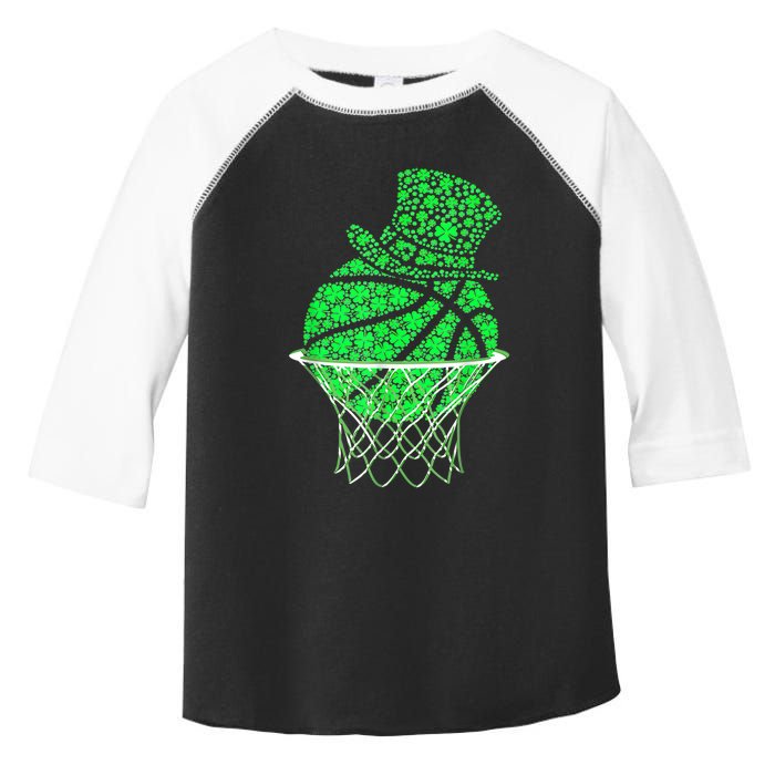 St Patricks Day Shamrock Basketball Irish Toddler Fine Jersey T-Shirt