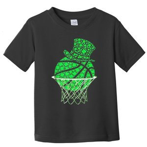 St Patricks Day Shamrock Basketball Irish Toddler T-Shirt