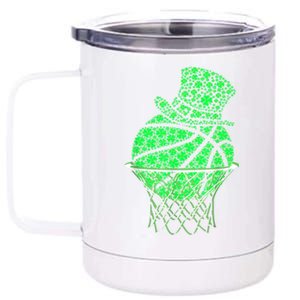 St Patricks Day Shamrock Basketball Irish 12 oz Stainless Steel Tumbler Cup