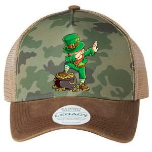 St Patricks Day Dabbing Leprechaun Boys Kids Men Dab Youth Legacy Tie Dye Trucker Hat