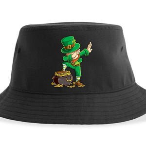 St Patricks Day Dabbing Leprechaun Boys Kids Men Dab Youth Sustainable Bucket Hat