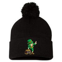 St Patricks Day Dabbing Leprechaun Boys Kids Men Dab Youth Pom Pom 12in Knit Beanie