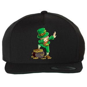 St Patricks Day Dabbing Leprechaun Boys Kids Men Dab Youth Wool Snapback Cap