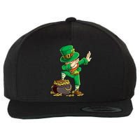 St Patricks Day Dabbing Leprechaun Boys Kids Men Dab Youth Wool Snapback Cap