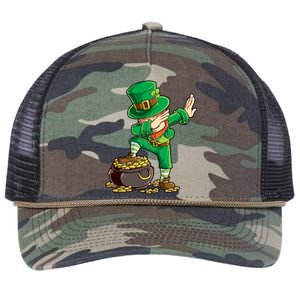 St Patricks Day Dabbing Leprechaun Boys Kids Men Dab Youth Retro Rope Trucker Hat Cap