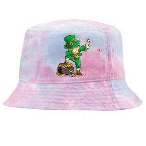 St Patricks Day Dabbing Leprechaun Boys Kids Men Dab Youth Tie-Dyed Bucket Hat