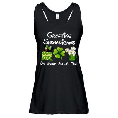 St Patrick's Day Epcot Creating Shenanigans One World At A Time Ladies Essential Flowy Tank