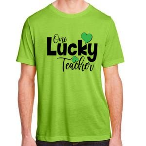 St Patricks Day One Lucky Teacher Adult ChromaSoft Performance T-Shirt