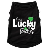 St Patricks Day One Lucky Teacher Doggie Tank
