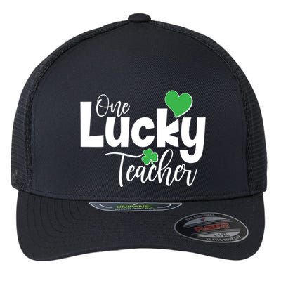 St Patricks Day One Lucky Teacher Flexfit Unipanel Trucker Cap
