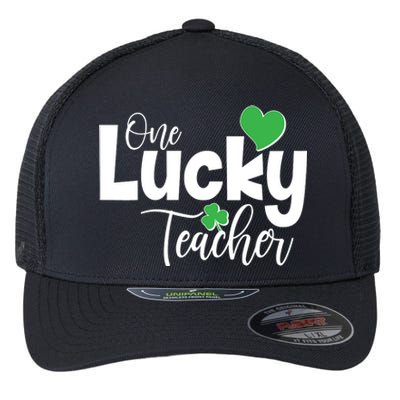 St Patricks Day One Lucky Teacher Flexfit Unipanel Trucker Cap