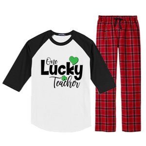 St Patricks Day One Lucky Teacher Raglan Sleeve Pajama Set