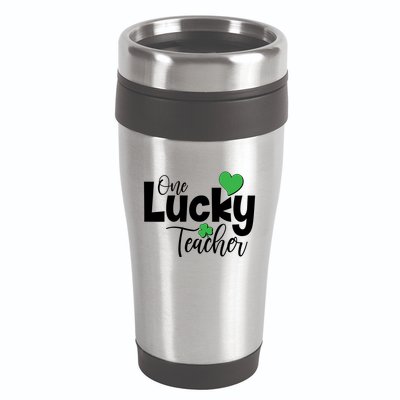 St Patricks Day One Lucky Teacher 16oz Travel Tumbler