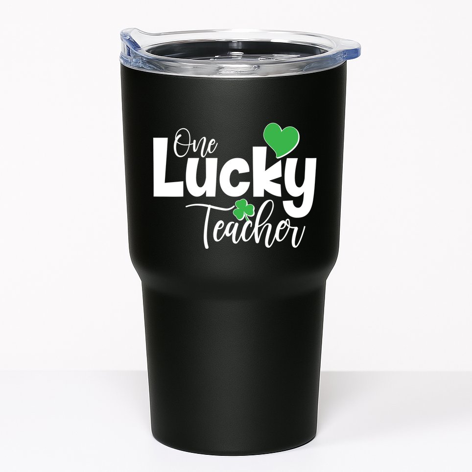 St Patricks Day One Lucky Teacher Tumbler