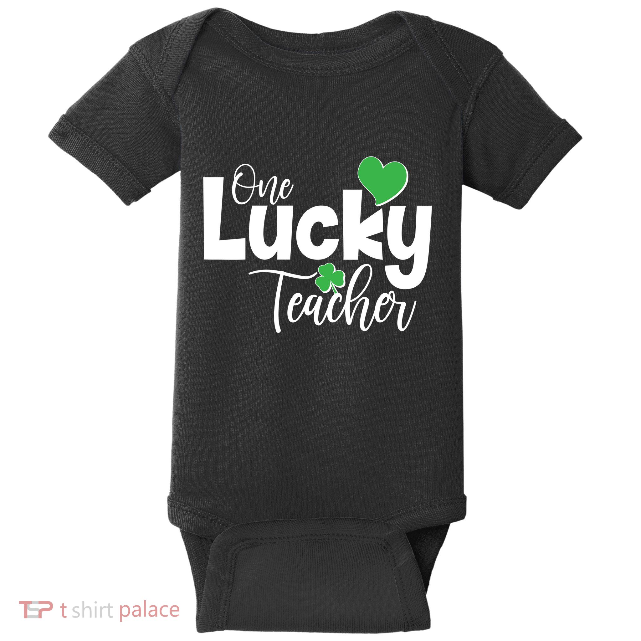 St Patricks Day One Lucky Teacher Baby Bodysuit