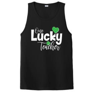 St Patricks Day One Lucky Teacher PosiCharge Competitor Tank