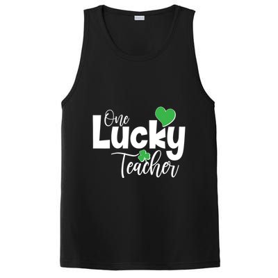 St Patricks Day One Lucky Teacher PosiCharge Competitor Tank