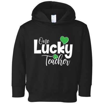 St Patricks Day One Lucky Teacher Toddler Hoodie