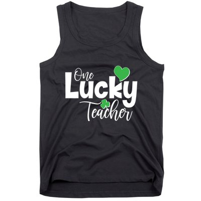 St Patricks Day One Lucky Teacher Tank Top